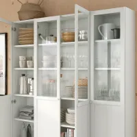 Dulap Ikea Billy/Oxberg 202 x 160 x 30 / MDF / White photo 5