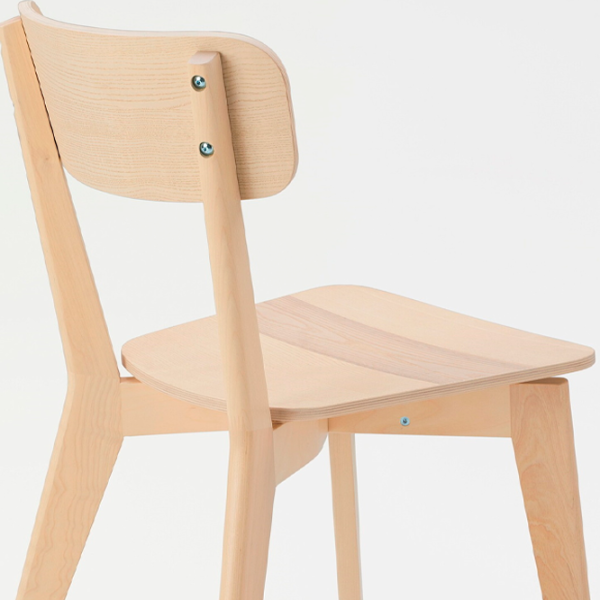 Кухонный стул Ikea Lisabo Дерево/ Серый Wood photo 2