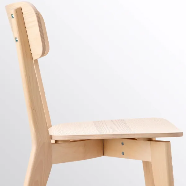 Кухонный стул Ikea Lisabo Дерево/ Серый Wood photo 3