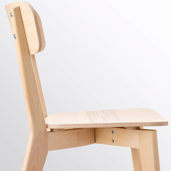 Кухонный стул Ikea Lisabo Дерево/ Серый Wood photo 3