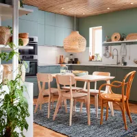 Scaun de bucătărie Ikea Lisabo Lemn/ Gray Wood photo 4