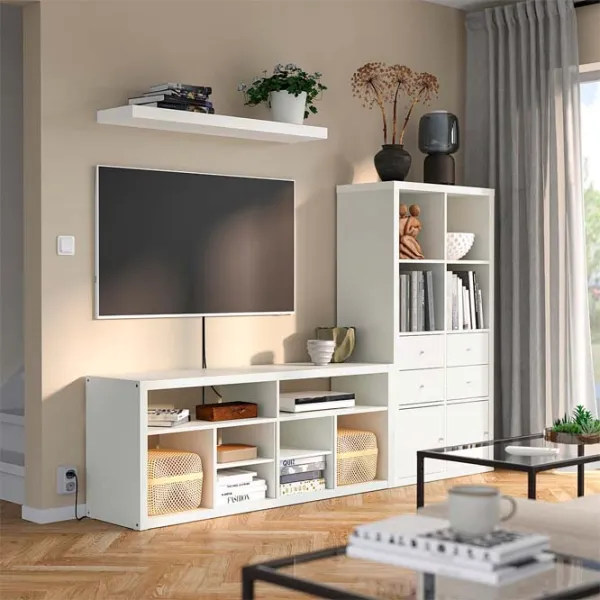 Гостиная Ikea Kallax/Lack Модульная / White photo 2 Гостиная Ikea Kallax/Lack Модульная / White photo 2