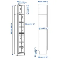 Dulap cu vitrină Ikea Billy PAL / White photo 3