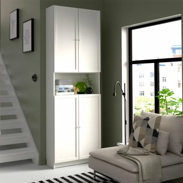Шкаф Ikea Billy/Oxberg 237 x 80 x 30см / МДФ / White photo 2