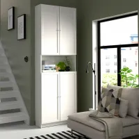 Шкаф Ikea Billy/Oxberg 237 x 80 x 30см / МДФ / White photo 2