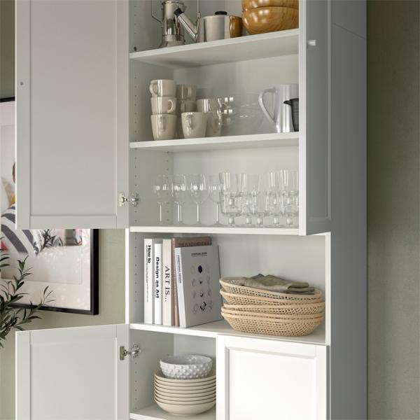 Шкаф Ikea Billy/Oxberg 237 x 80 x 30см / МДФ / White photo 4