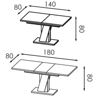 Masă de bucătărie extensibilă Modern Modern Slider PAL/ White photo 5