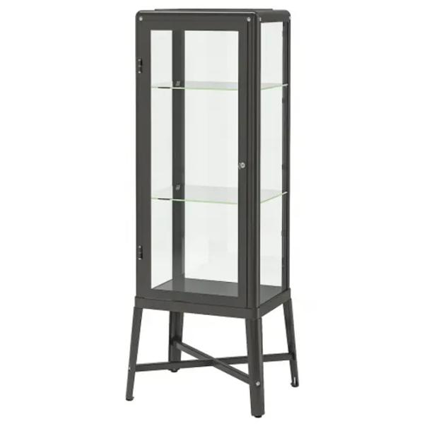 Dulap cu vitrină Ikea Fabrikor Metal / Dark grey photo 1 Dulap cu vitrină Ikea Fabrikor Metal / Dark grey photo 1