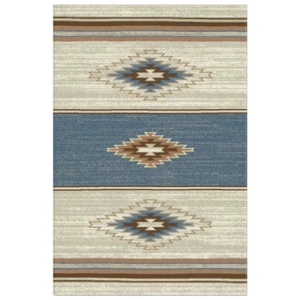 Covor Covoare Ungheni Delta Beige Blue / Polipropilenă photo 1