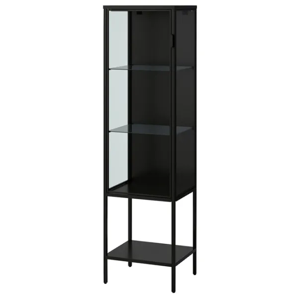 Dulap cu vitrină Ikea Rudsta  Metal / Antracit photo 1