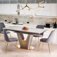 Кухонный стол раскладной Modern Valentino Керамика/ Светло-серый photo 3