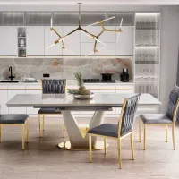 Кухонный стол раскладной Modern Valentino Керамика/ Светло-серый photo 4