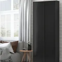 Dulap Ikea Billy/Hogbo 202 x 80 x 30 / MDF / Stejar negru photo 2