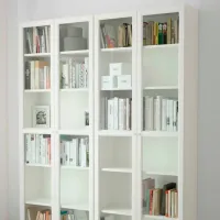 Dulap Ikea Billy/Oxberg 202 x 160 x 30 / MDF / White photo 3