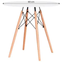 Masă de bucătărie fixă Modern KJZB200-80 PAL/ White photo 5