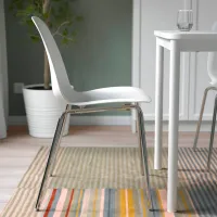 Scaun de bucătărie Ikea Lidas/Sefast Plastic/ White Chrome photo 3