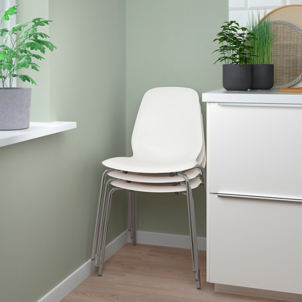 Кухонный стул Ikea Lidas/Sefast Пластик/ Белый Хром photo 5