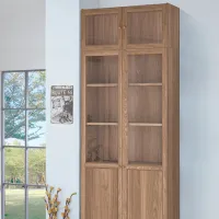 Dulap Ikea Billy/Oxberg 237 x 80 x 30 / Sticlă / Stejar photo 3
