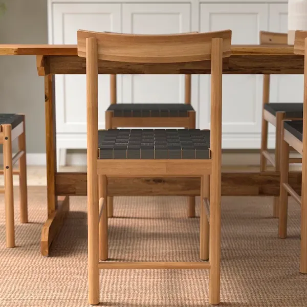 Кухонный стул Ikea Nackanas Массив/ Серый Wood photo 3