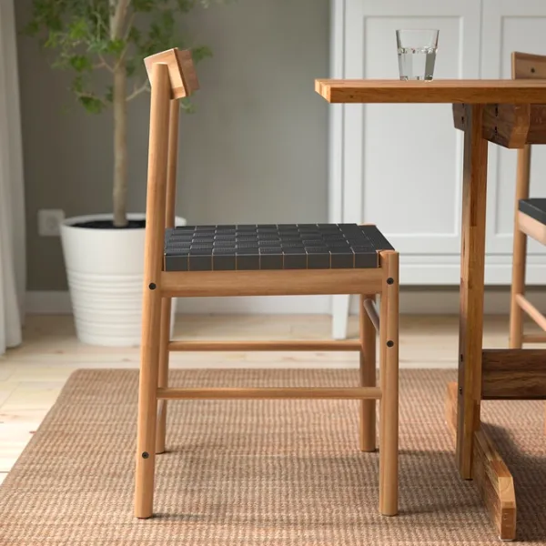 Кухонный стул Ikea Nackanas Массив/ Серый Wood photo 4