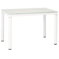 Masă de bucătărie fixă Signal GALANT Sticlă/ White