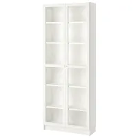 Dulap Ikea Billy/Oxberg 202 x 80 x 30 / Sticlă / White