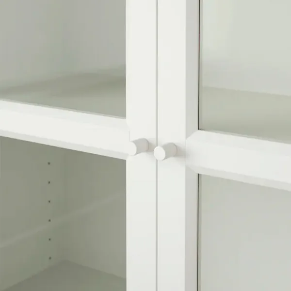 Шкаф Ikea Billy/Oxberg 202 x 80 x 30см / Стекло / White photo 2 Шкаф Ikea Billy/Oxberg 202 x 80 x 30см / Стекло / White photo 2