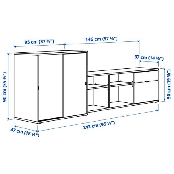 Гостиная Ikea Vihals Модульная / Dark grey photo 4 Гостиная Ikea Vihals Модульная / Dark grey photo 4