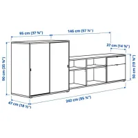 Living Ikea Vihals Modulară / Dark grey photo 4