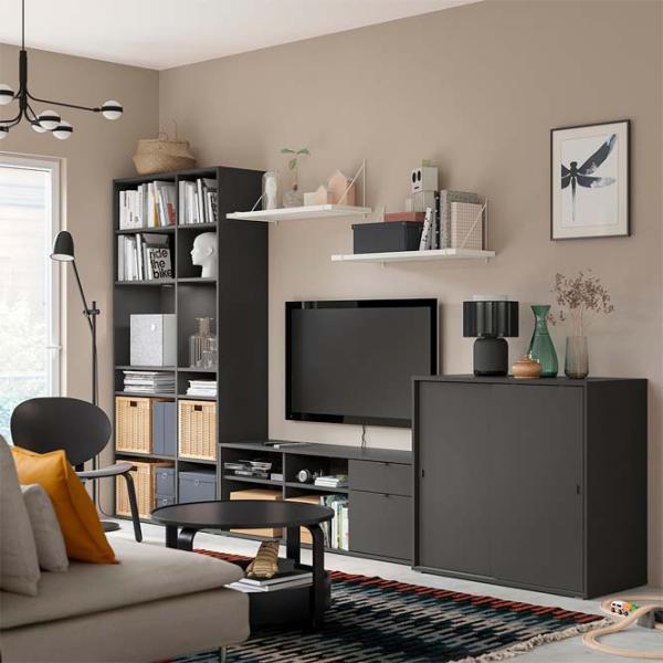 Гостиная Ikea Vihals Модульная / Dark grey photo 2 Гостиная Ikea Vihals Модульная / Dark grey photo 2