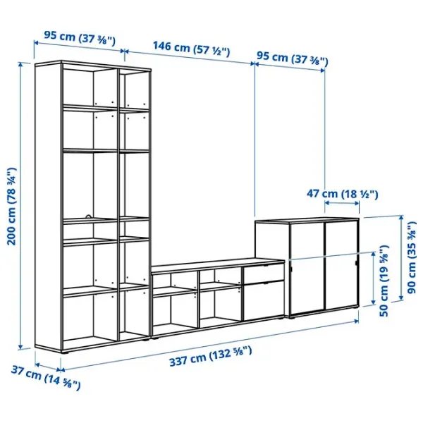 Гостиная Ikea Vihals Модульная / Dark grey photo 6 Гостиная Ikea Vihals Модульная / Dark grey photo 6