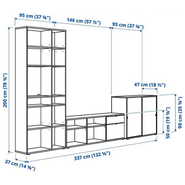 Гостиная Ikea Vihals Модульная / Dark grey photo 6 Гостиная Ikea Vihals Модульная / Dark grey photo 6