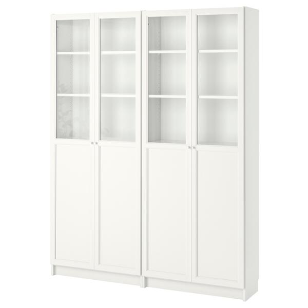 Dulap Ikea Billy/Oxberg 202 x 160 x 30 / Sticlă / White photo 1 Dulap Ikea Billy/Oxberg 202 x 160 x 30 / Sticlă / White photo 1
