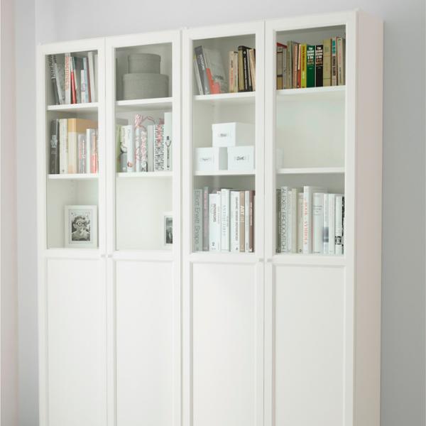Dulap Ikea Billy/Oxberg 202 x 160 x 30 / Sticlă / White photo 3 Dulap Ikea Billy/Oxberg 202 x 160 x 30 / Sticlă / White photo 3
