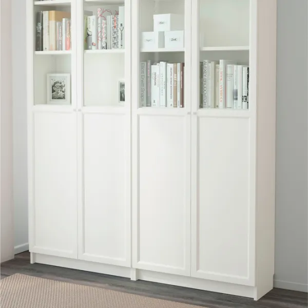 Dulap Ikea Billy/Oxberg 202 x 160 x 30 / Sticlă / White photo 4 Dulap Ikea Billy/Oxberg 202 x 160 x 30 / Sticlă / White photo 4