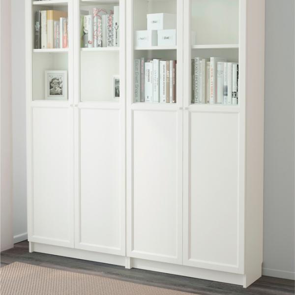 Dulap Ikea Billy/Oxberg 202 x 160 x 30 / Sticlă / White photo 4 Dulap Ikea Billy/Oxberg 202 x 160 x 30 / Sticlă / White photo 4