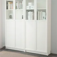 Dulap Ikea Billy/Oxberg 202 x 160 x 30 / Sticlă / White photo 4