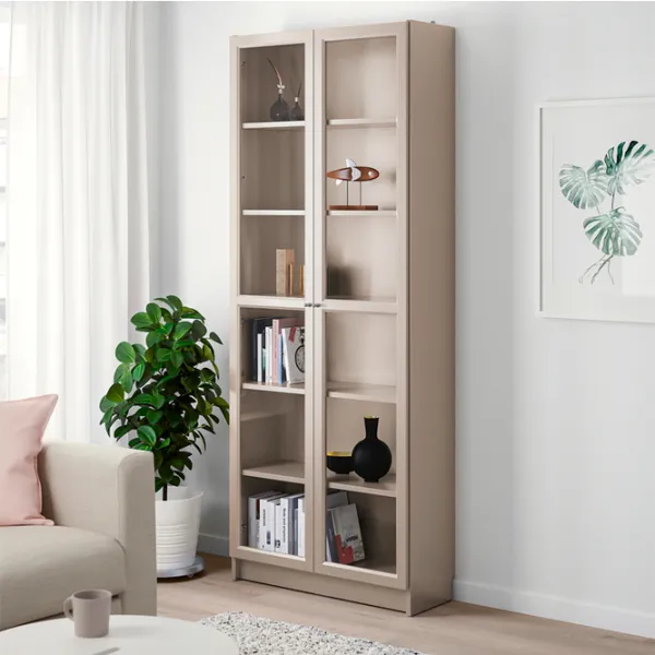 Dulap Ikea Billy  202 x 80 x 30 / Sticlă / Gray photo 2