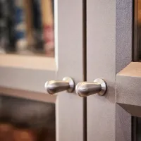 Шкаф Ikea Billy 202 x 80 x 30см / Стекло / Серый photo 3