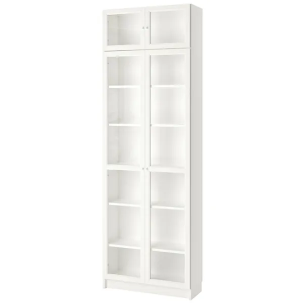 Dulap Ikea Billy/Oxberg 237 x 80 x 30 / Sticlă / White photo 1 Dulap Ikea Billy/Oxberg 237 x 80 x 30 / Sticlă / White photo 1