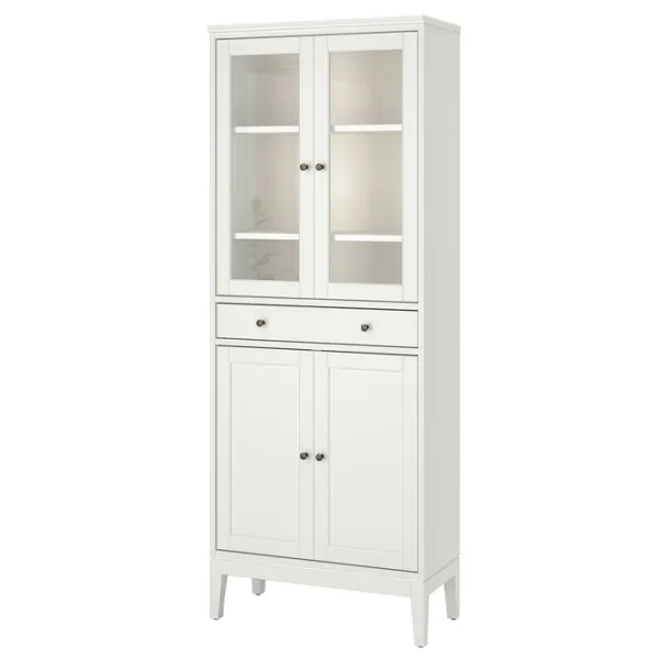 Витрина для гостиной Ikea Idanas ДСП / White photo 1