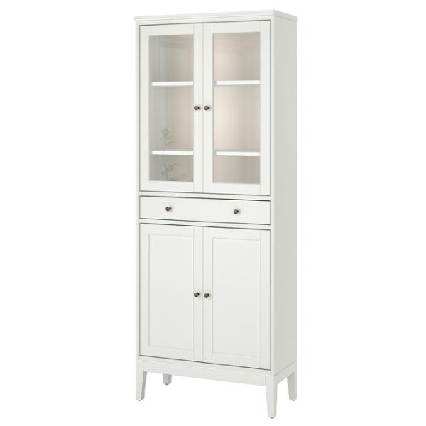 Витрина для гостиной Ikea Idanas ДСП / White photo 1