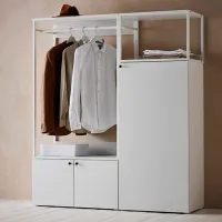 Шкаф для прихожей Ikea Platsa ДСП / White photo 5