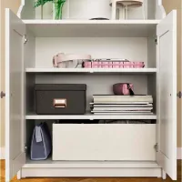 Шкаф для прихожей Ikea Hauga ДСП / White photo 5