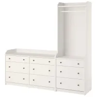 Шкаф для прихожей Ikea Hauga ДСП / White