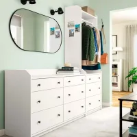 Шкаф для прихожей Ikea Hauga ДСП / White photo 2