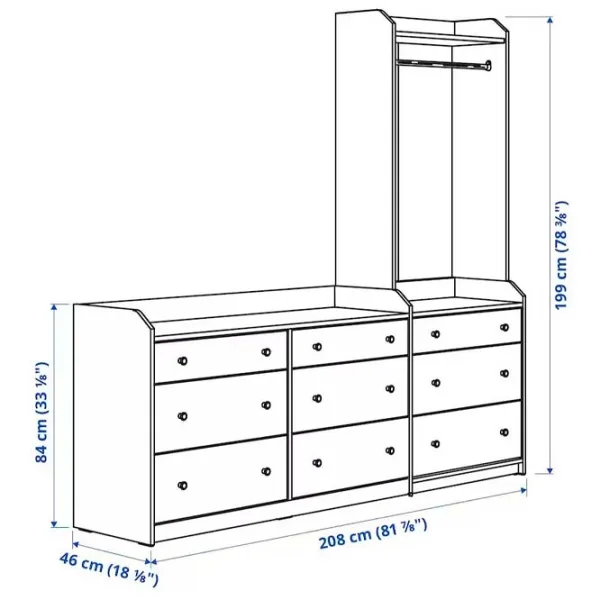 Dulap pentru antreu Ikea Hauga PAL / White photo 4