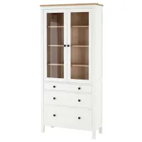 Витрина для гостиной Ikea Hemnes ДСП / White