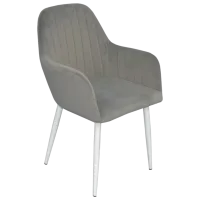 Кухонный стул Evelin LC-621 Wh Велюр/ Светло-серый White