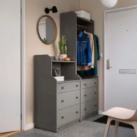 Шкаф для прихожей Ikea Hauga ДСП / Серый photo 3